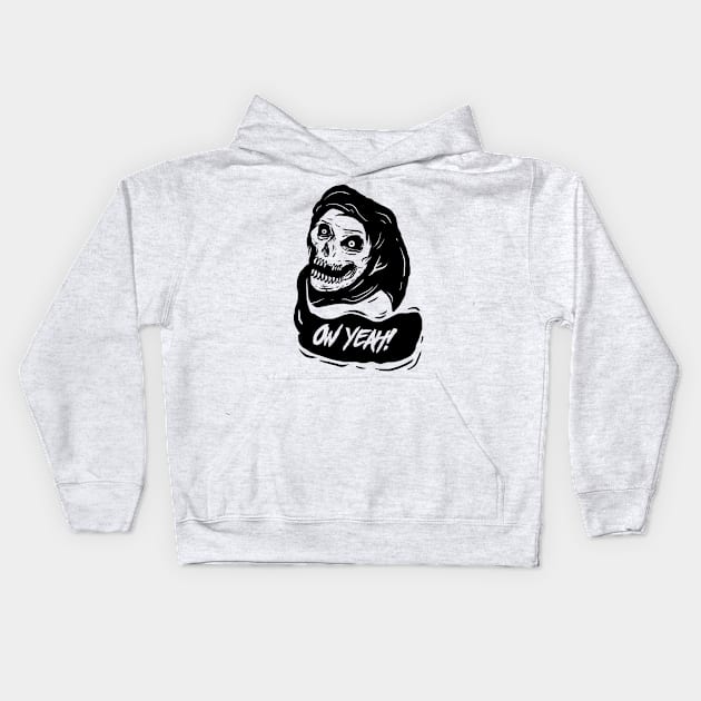 Grim Reaper Ow Yeah Kids Hoodie by DeathAnarchy